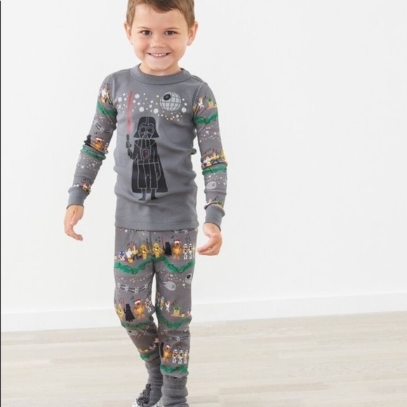Hanna Andersson NWT Star Wars Darth Vader Long Johns Pajamas Organic Scandi Kid - Picture 1 of 7